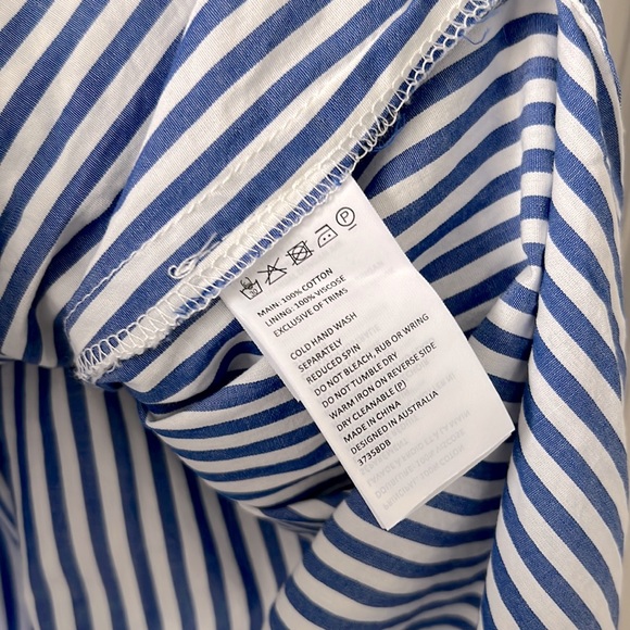 Like new! Bardot Paloma Striped Midi Dress Off the Shoulder - Picture 12 of 12